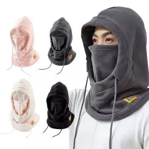 [콩심팥심]윈드바이크 워머 후드 겨울 모자 집업 마스크 방한모