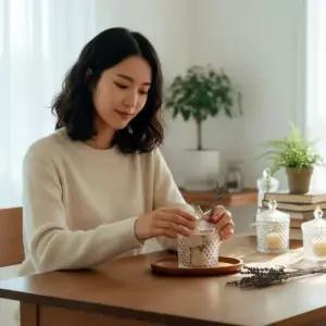 엔틱 글라스 캔들홀더 유리 보관함 인테리어 소품 미니 케이스