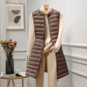 [하프클럽/]여성용 FW 포근한 경량  롱 베스트