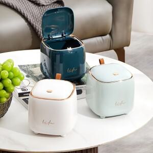 1개 50.72온스 데스크탑 쓰레기통 푸시형 미니