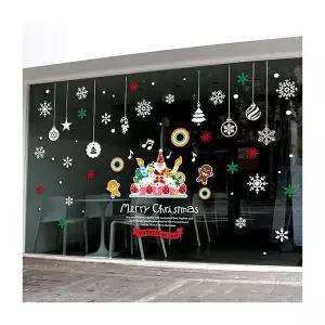 크리스마스 WX97OJ02 즐거운파티 실사 유리창문 데코스티커