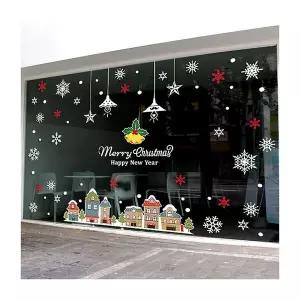 크리스마스 QF62LQ37 카페거리 실사 유리창문 데코스티커
