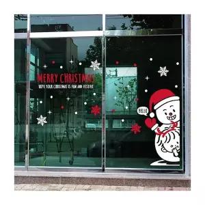 크리스마스 RR00WF41 내친구눈사람 우측 유리창문 데코스티커