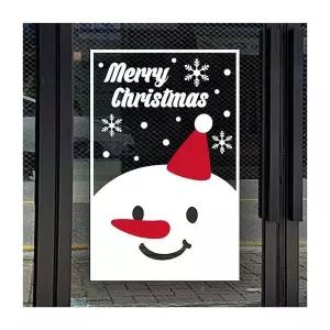 네크리스마스 KW95NG78 눈사람 유리창문 데코스티커