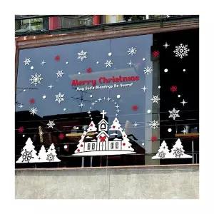 크리스마스 SH06CV50 교회의밤 대형 유리창문 데코스티커