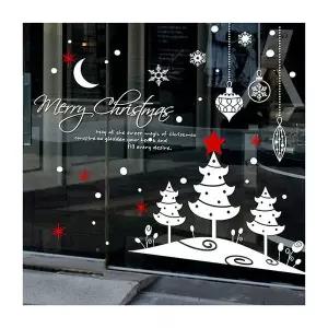 크리스마스 OA43ET99 실버볼 대형 유리창문 데코스티커