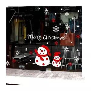 크리스마스 PV41AD61 동글눈사람 중형 유리창문 데코스티커