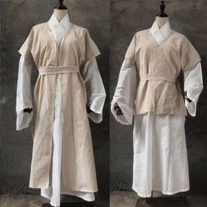 삼베 상복 삼베옷 장례복 모자 린넨 프리사이즈 백의 삼베상복 효복 수의 부직포