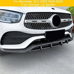 메르세데스 GLC X253 2020-2022 AMG 스타일 프론트 범퍼 립 스플리터 호환 글로스 블랙 ABS 바디 키트