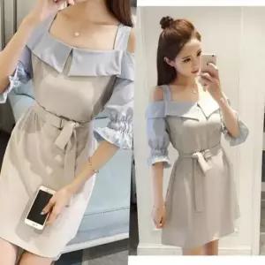 [의류] 데이트룩 오픈숄더 원피스