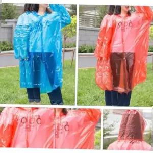 일회용 단추 비닐 우의 비닐우비 야구장우의 장마대비 레인코트