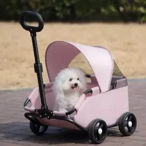 강아지 저상형 유모차 애완동물 반려견 소형견유모차 그린