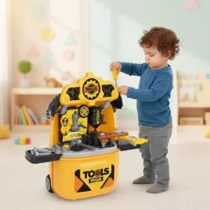 유닛키즈 휴대용 캐리어 공구놀이 세트 수리 직업 정비 조작체험 지능개발 장난감 어린이