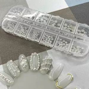 [셀러허브][에스에스_62]꾸미기 세트 화이트펄 네일큐빅 네일스톤 (S46504315)