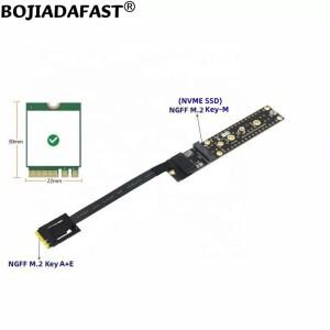 [호환품]NGFF 키 A+E 인터페이스 M.2 M-키 2260 NVME SSD 어댑터 카드 확장 케이블 20CM 100CM