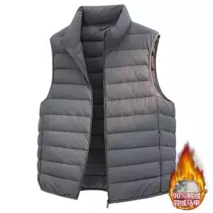 추동 다운 아우터 압착 융털 패딩조끼 신국표 없는 남성패션 차이나넥 후드 조끼 DL4