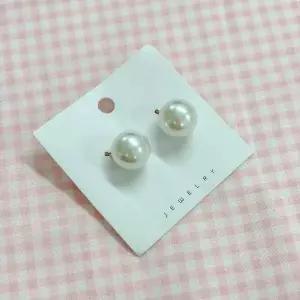 빅 진주 은침 혼주 한복 웨딩 데일리 귀걸이 14mm