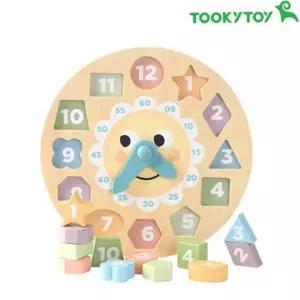 유아 모양 시계 어린이 학습 시계 원목 나무 아동 장난감 도형 숫자