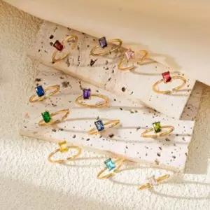 [라일리쥬얼리] Rly 유색큐빅 탄생석 데일리 오픈링