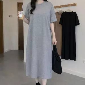 여자 여름 루즈핏 반팔 롱원피스 데일리룩