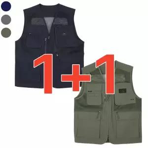 [리빌모아][1+1] 원쁠원 남자 봄 여름 시원한 망사포켓 등산 조끼 무료배송