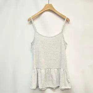 국산 여성 끈나시 밑단 프릴 레이어드 나시 티셔츠 LL-WSH-5161-백멜란지