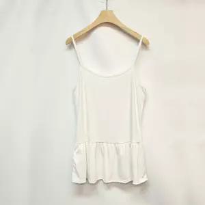 국산 여성 끈나시 밑단 프릴 레이어드 나시 티셔츠 LL-WSH-5161-아이보리