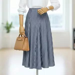 여성 봄 오피스 출근룩 스트라이프 롱스커트 JR-WSK-5171-블루