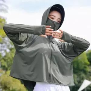 [하프클럽/]여성 일상 야외활동 UV차단 크롭 후드 집업