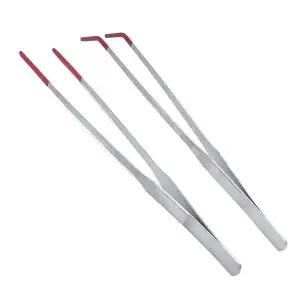 [콩심팥심]파충류 도마뱀 먹이 핀셋 밀웜 피딩용 곡선 집게 27cm