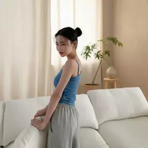 [신세계라이브쇼핑][옷자락] 여성 레이온스판 골지 스퀘어넥 슬림나시