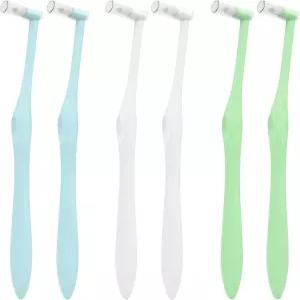 커버가 있는 프레머스 엔드 터프트 칫솔 손이 닿기 어려운 부위를 위한 작은 헤드 교정용 부드러운 칫솔모