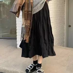 |CCK19DC|여성 봄 가을 시즌 내추럴 롱스커트