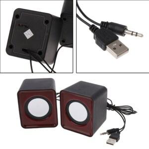 미니스피커 유선 미니 스피커 USB 2 0 노트북 PC MP3 멀티미디어 색상 19QA