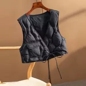 가을 겨울 여성 경량패딩 숏패딩 크롭트 조끼