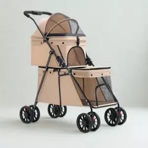 강아지유모차 2단 접이식 개모차 다견 소형견 중형견 애견유모차 고양이