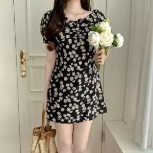 [라일리여성의류] Rly 오프숄더 미니 원피스 플라워 패턴 휴양지 바캉스