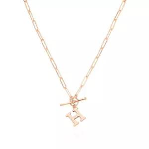 [비앤비골드] 14K H이니셜 펜던트 클립체인 목걸이 JNN28562