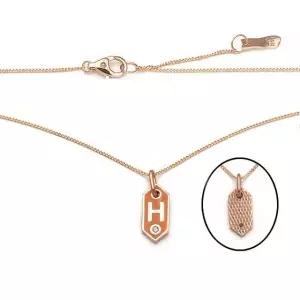 [비앤비골드] 14K H이니셜 육각 체인 에폭시 목걸이 JNN25941