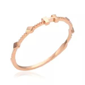 [비앤비골드] 14K 고딕H 다이아볼 밴드 반지 SRS38855