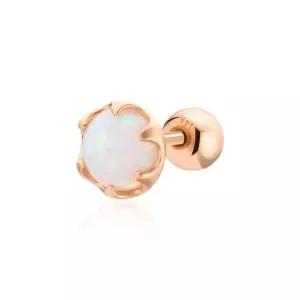 [비앤비골드] 14K 6월 화이트오팔 캐보션 탄생석 피어싱 귀걸이 한쪽 NPE26157