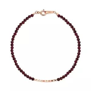 [비앤비골드] 14K 골드 라운딩 커브 파이프 가넷 팔찌 CHB41114