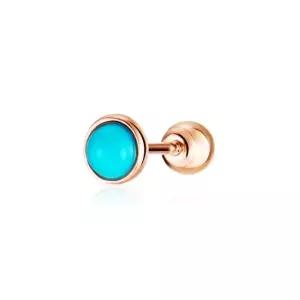 [비앤비골드] 14K 3mm 천연터키석 라이트 피어싱 한쪽 NPE34582