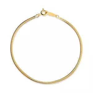 [비앤비골드] 14K 글로시 2mm 스네이크 뱀줄 체인 팔찌 IRB40647