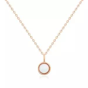 [비앤비골드] 14K 6월 화이트오팔 캐보션 탄생석 체인 목걸이 NPN25970