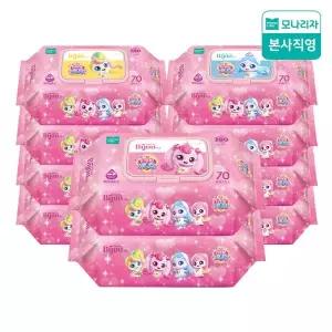 모나리자 모나리자 티니핑 아기 물티슈 캡형 70매*10팩 55gsm 고평량 유아 물티슈