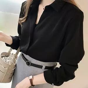 [라일리여성의류] Rly 여자 실크핏 긴팔 블라우스 셔츠 여성 여자 출근