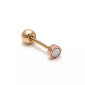 [비앤비골드] 14K 2.7mm 자개 심플 피어싱 귀걸이(한쪽) PNE25141