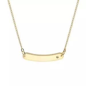 [비앤비골드] 14K 각인이니셜 미니스틱 미아방지 아기 체인목걸이 IRN38246