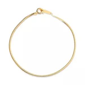 [비앤비골드] 14K 글로시 1.4mm 스네이크 뱀줄 체인 팔찌 IRB40646